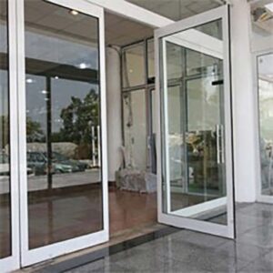 درب اتوماتیک شیشه ای لولایی